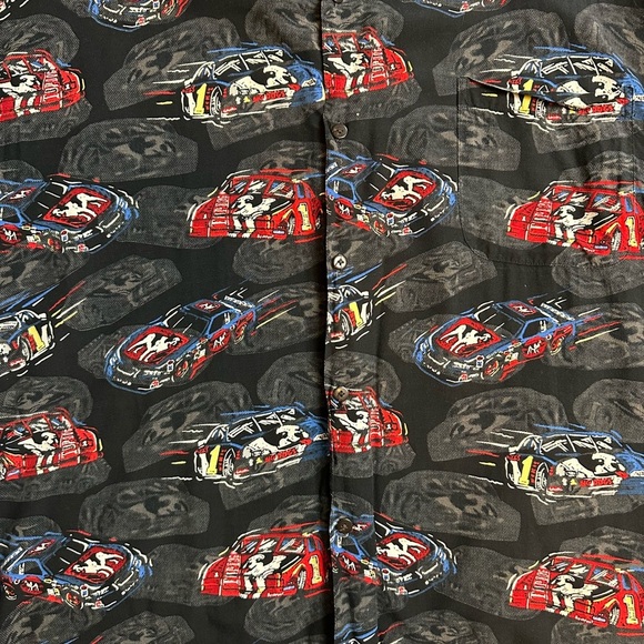 Vintage Big Dogs Racing All Over Print Button-up Shirt - Picture 4 of 4